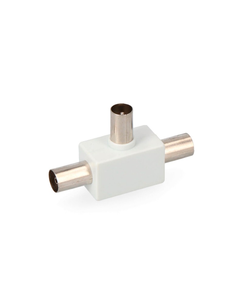 Derivador tv 1 clavija + 2 bases envasado edm | Material tv - telf - informatica | Derivador tv 1 clavija + 2 bases envasado edm